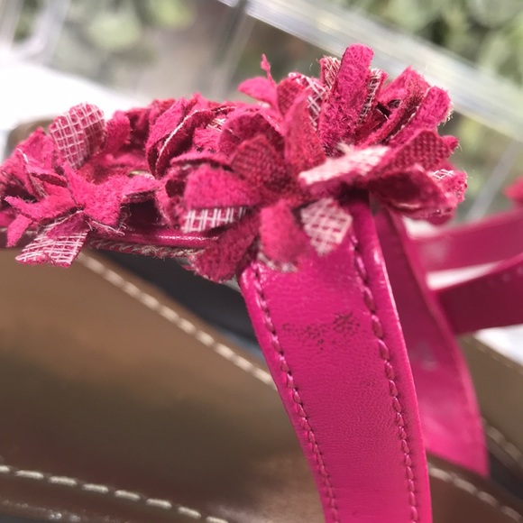 Montego Bay🌴Club Fuchsia Flower Thong Sandals Women’s 8 ☀️VGUC☀️ - Picture 7 of 9